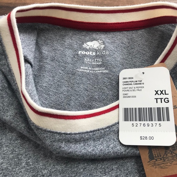 NWT Roots cabin peplum top - Picture 3 of 4